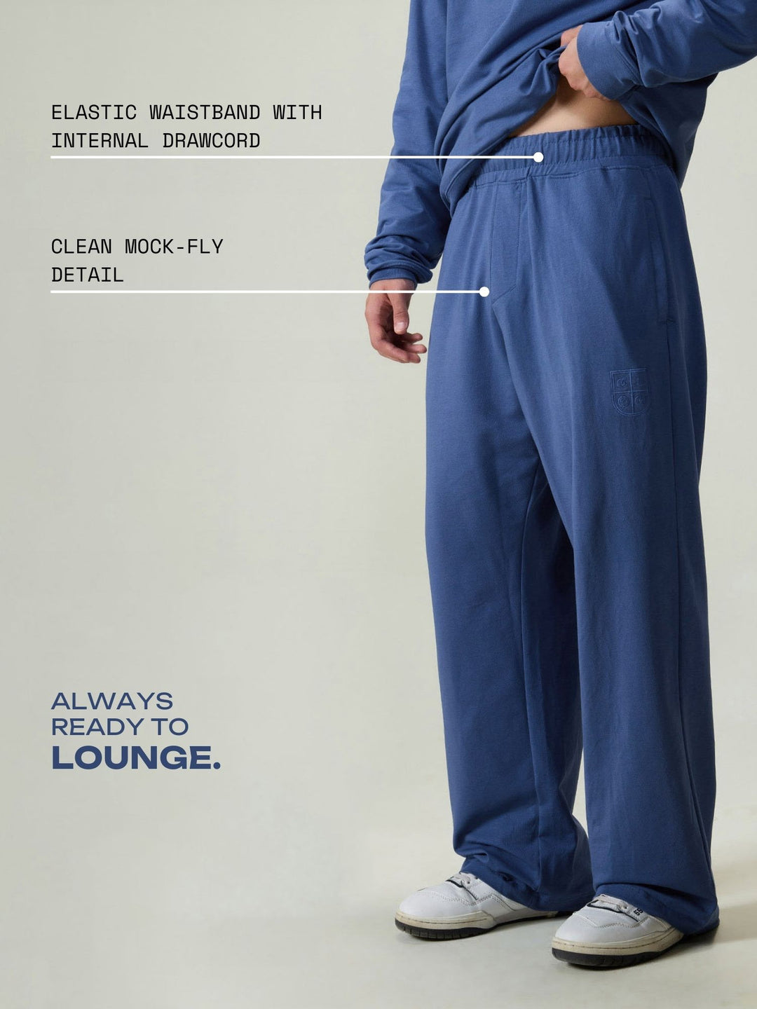 Blue Wide Leg Joggers