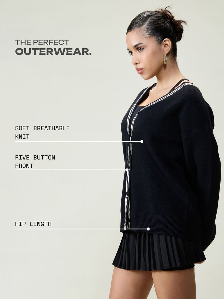 Black Club Cardigan
