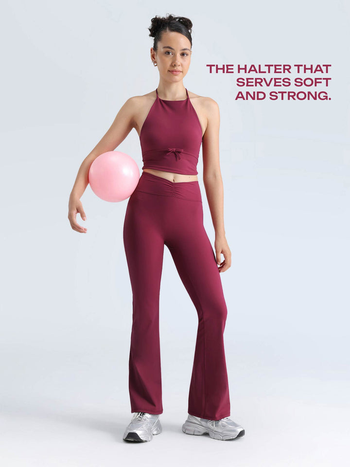 Berry Bow Halter Top
