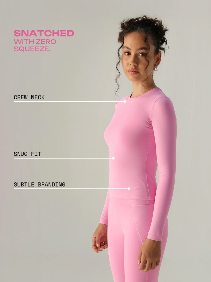Pink Sculpt Crew Top