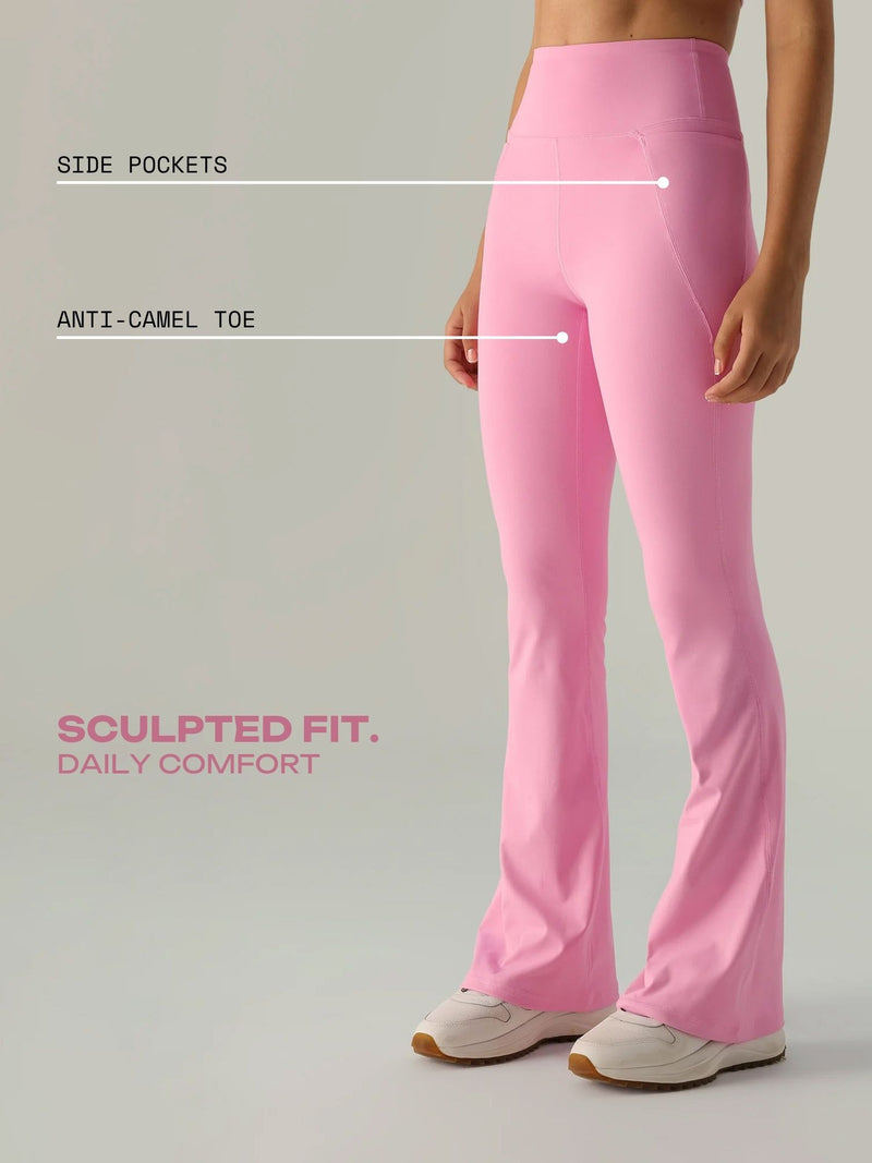 Pink Sculpt Bootcut Leggings