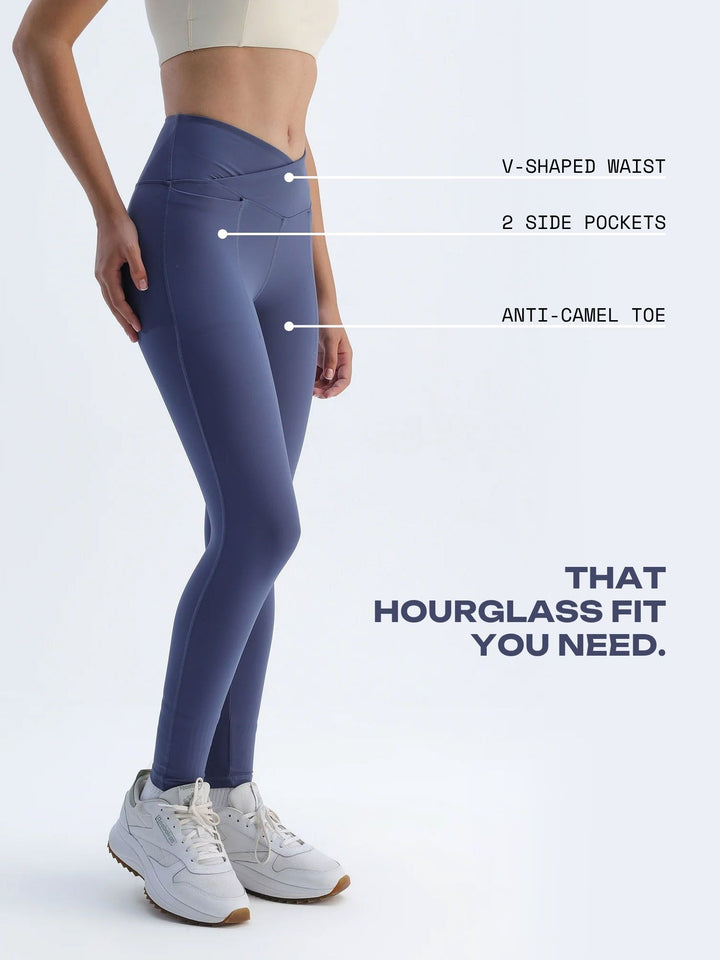 Steel Blue Hourglass Snug Leggings