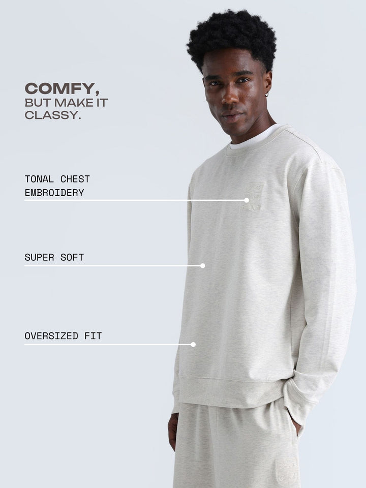 Grey Melange Everywear Sweatshirt