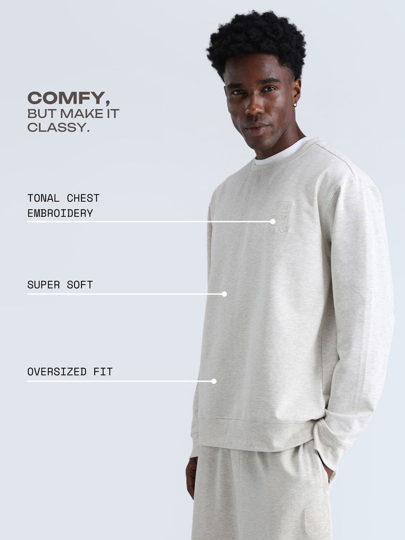 Grey Melange Everywear Sweatshirt