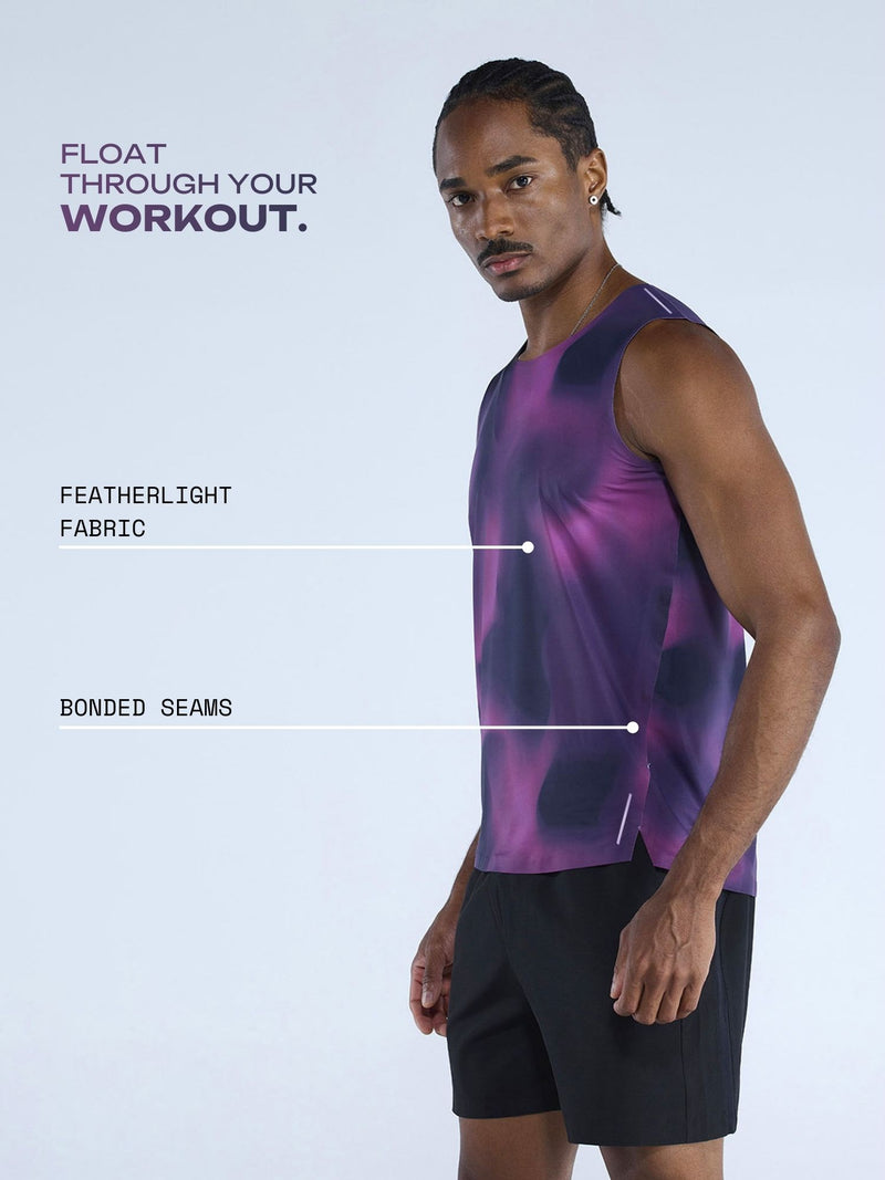 Purple Fluid Ozone Sleeveless Tank