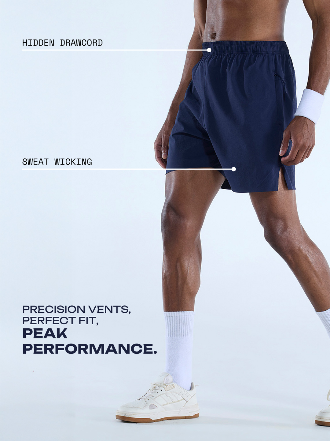 Navy 5" Train-In Shorts