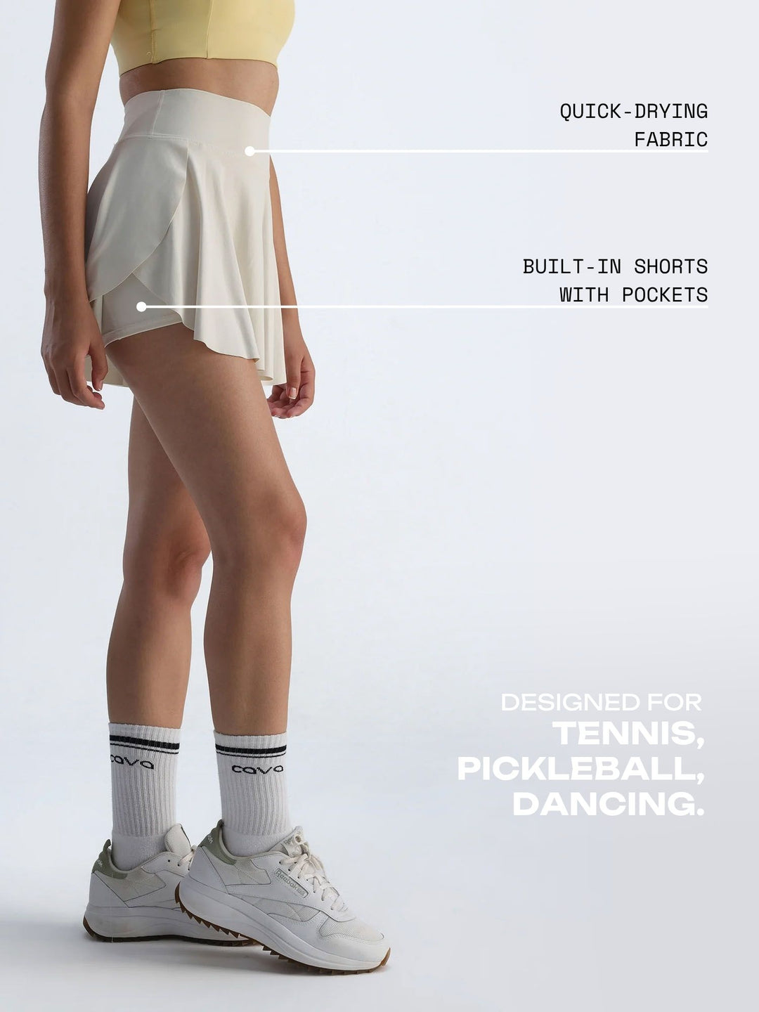 Ivory Swirl Tennis Skorts