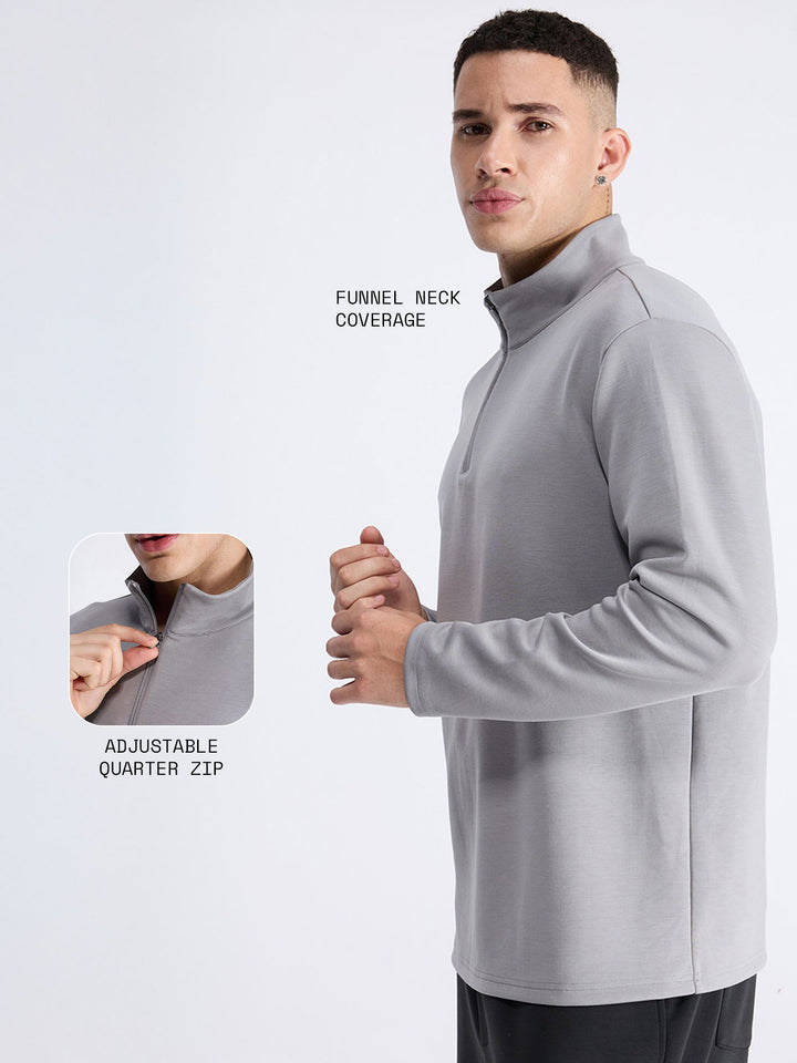Grey Mello Quarter Zip