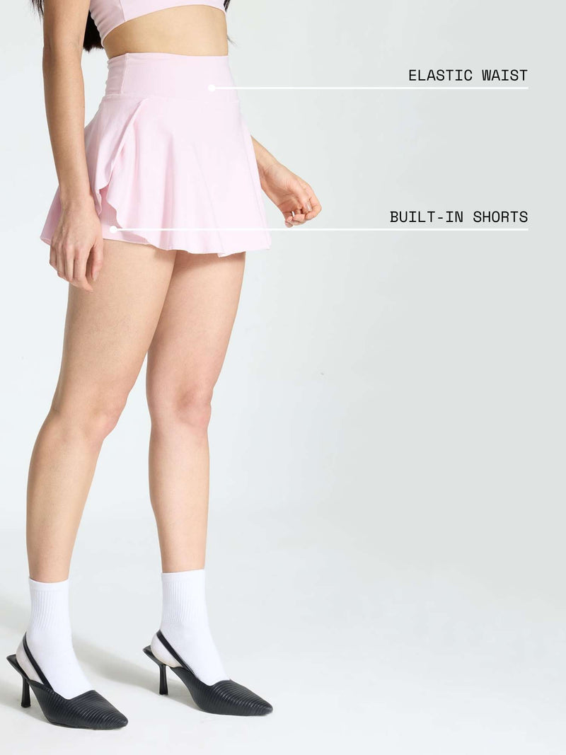 Pink Cotton Twirl Skort