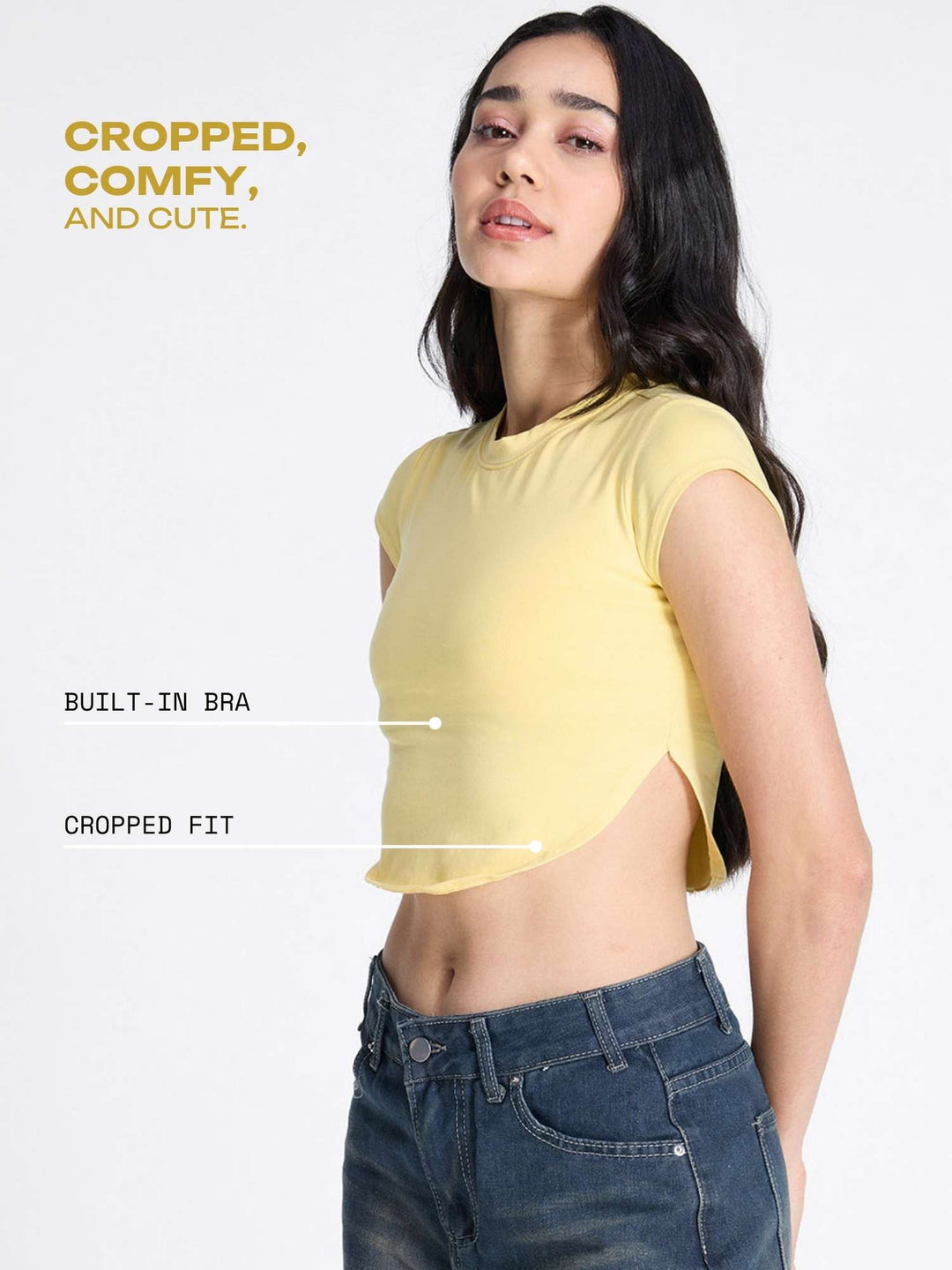 Yellow Cotton Baby Tee