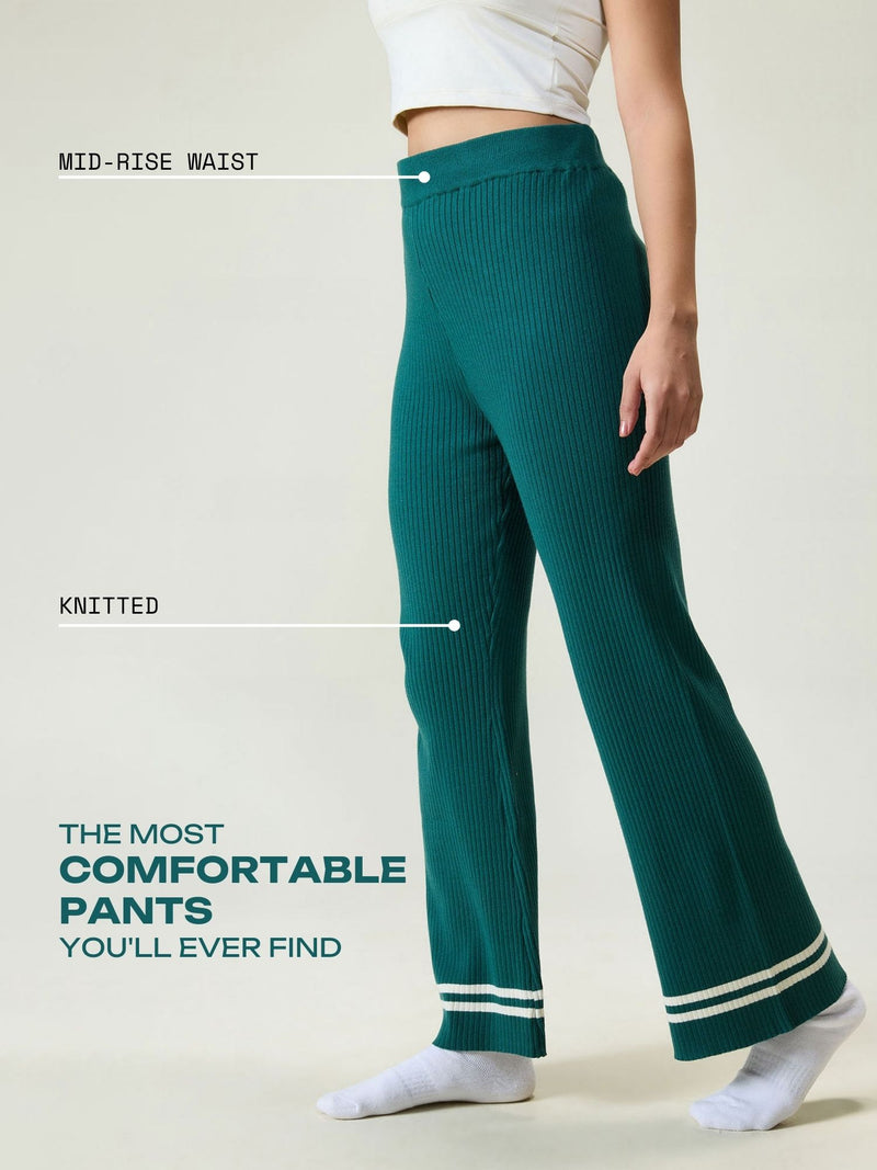 Pine Rib-knit Trousers