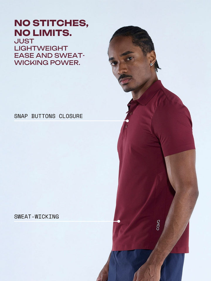 Burgundy Ace Bond Polo
