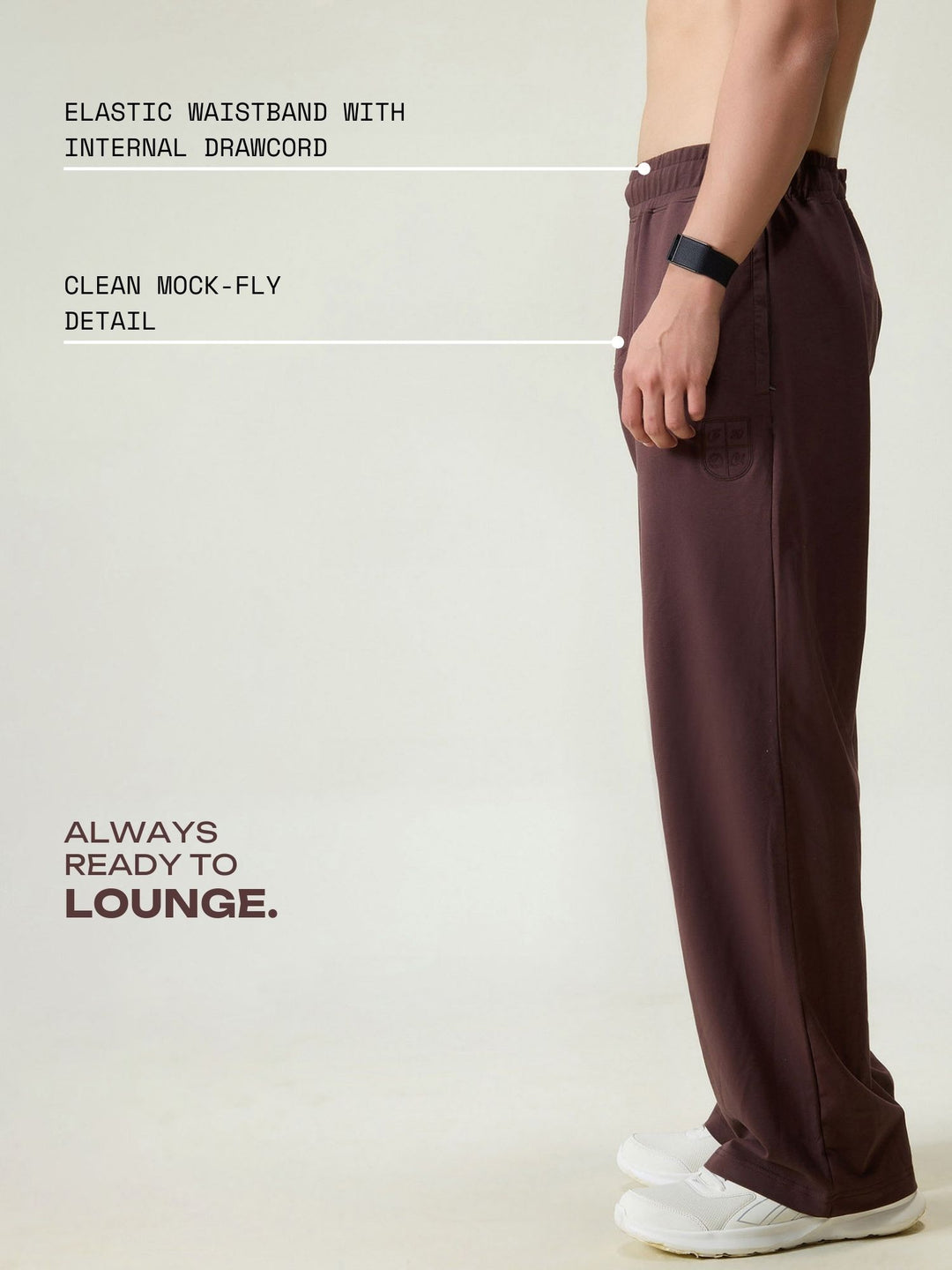 Brown Wide Leg Joggers