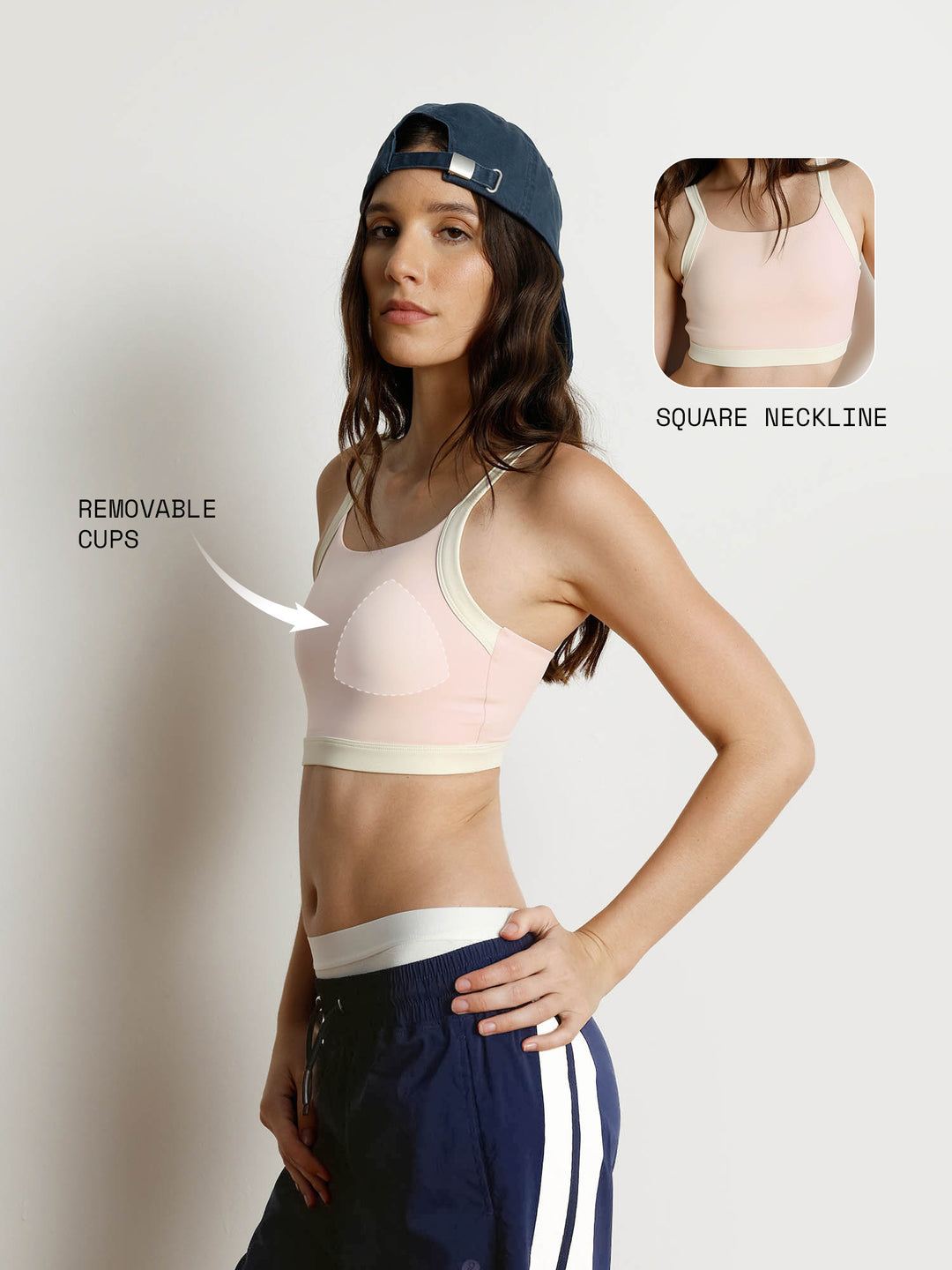 Blush Splitline Sports Bra