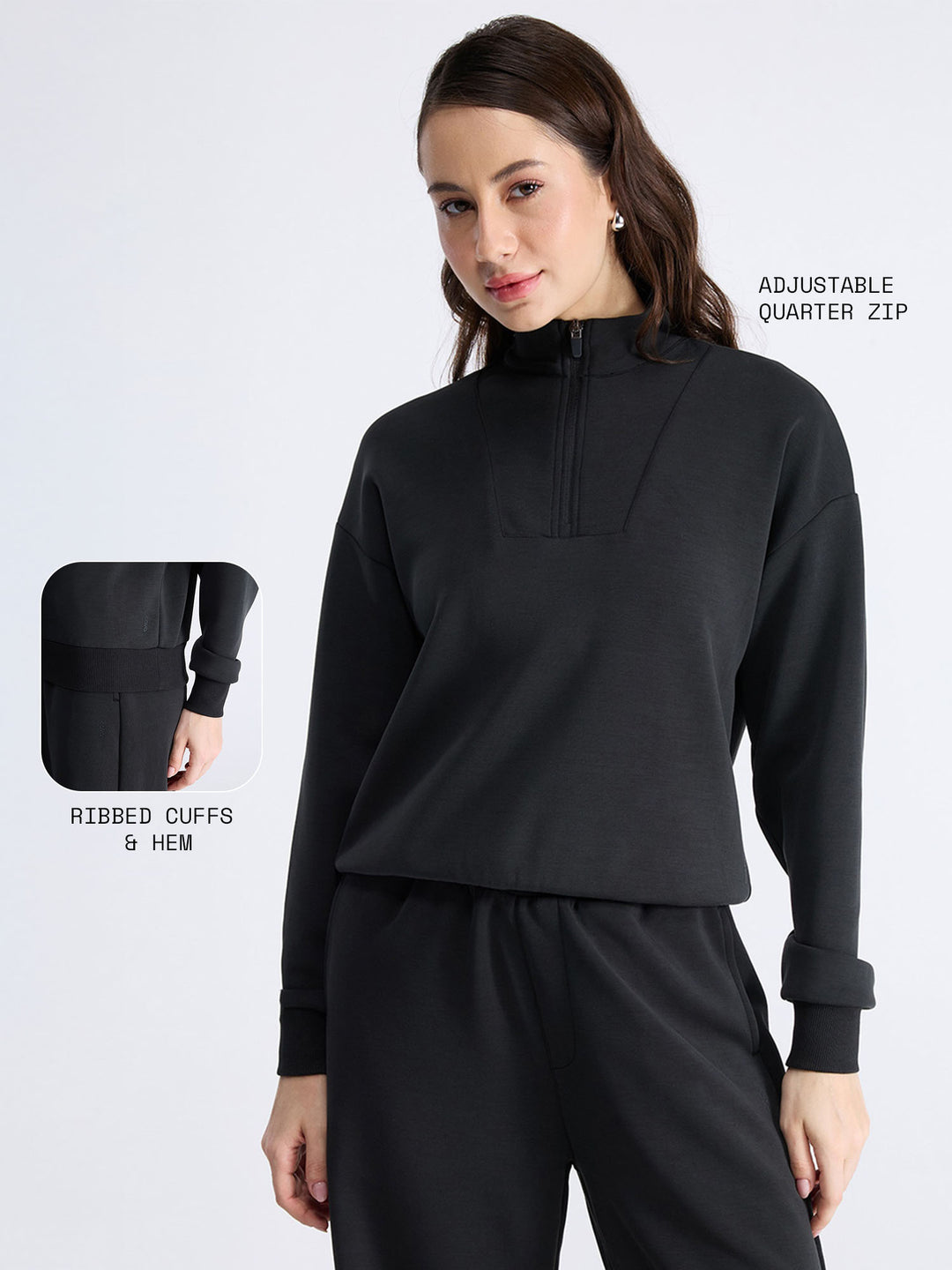 Black Mello Q-Zip Sweatshirt