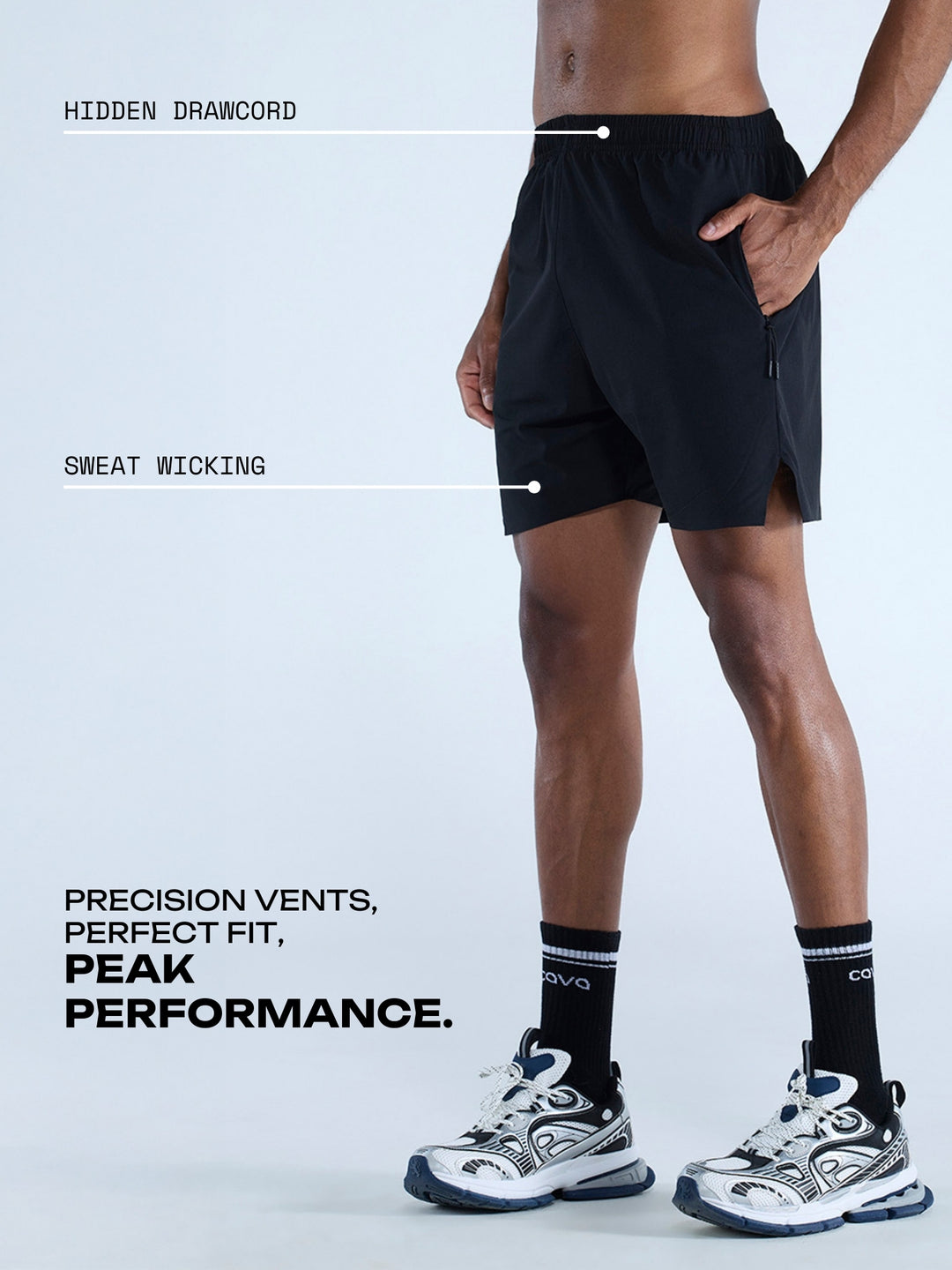 Black 5" Train-In Shorts