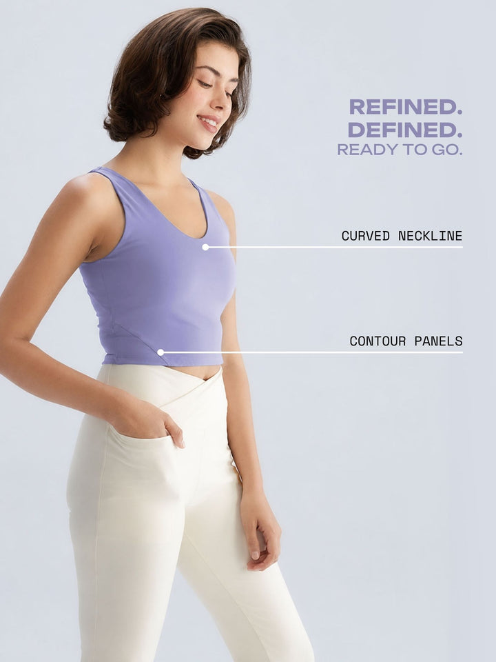 Lilac Refine Crop Tank