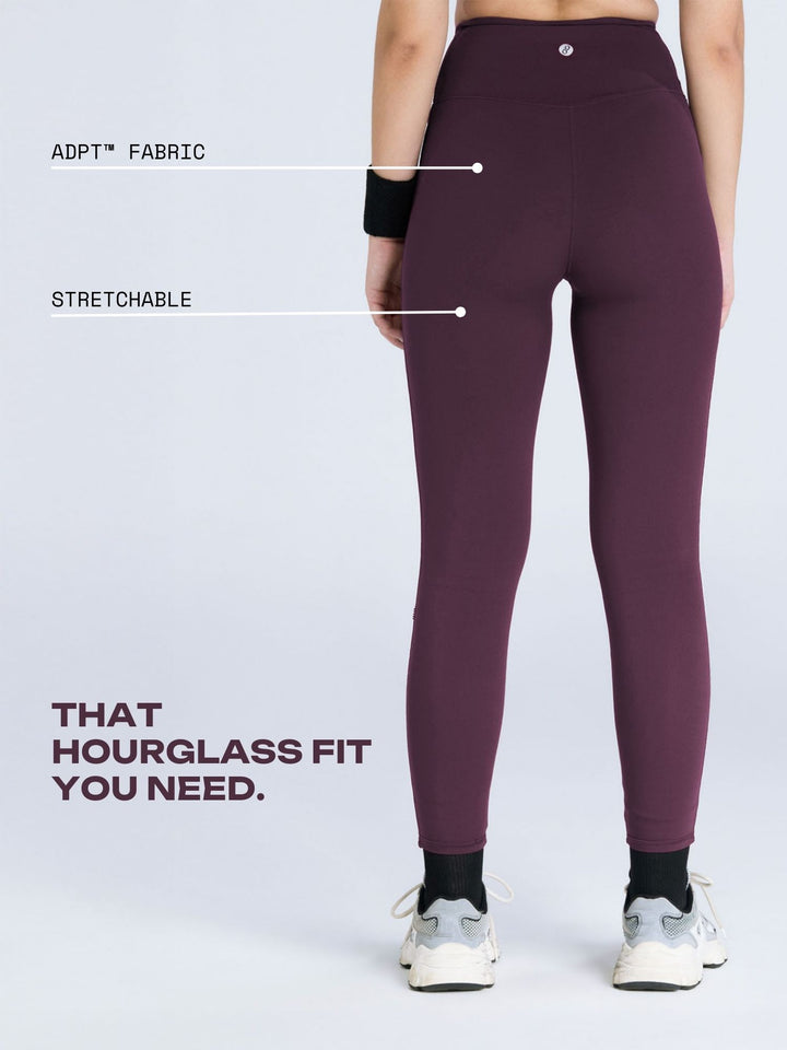 Wine Hourglass Snug Leggings