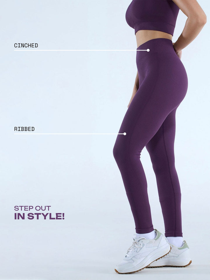 Plum Seamless Cinched Leggings