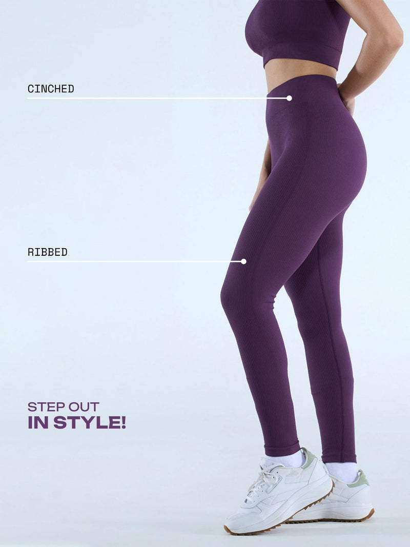 Plum Seamless Cinched Leggings