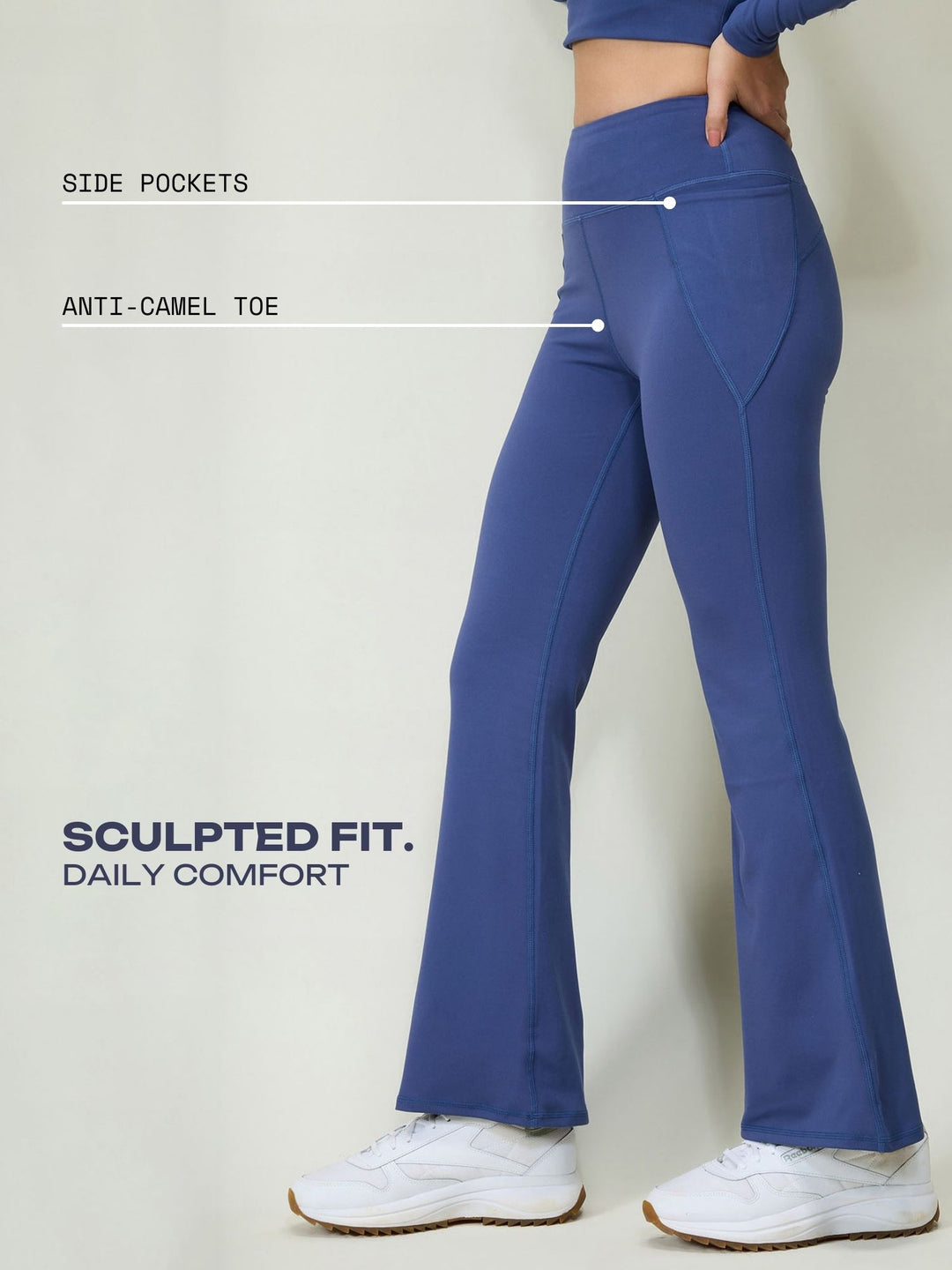 Navy Sculpt Bootcut Leggings