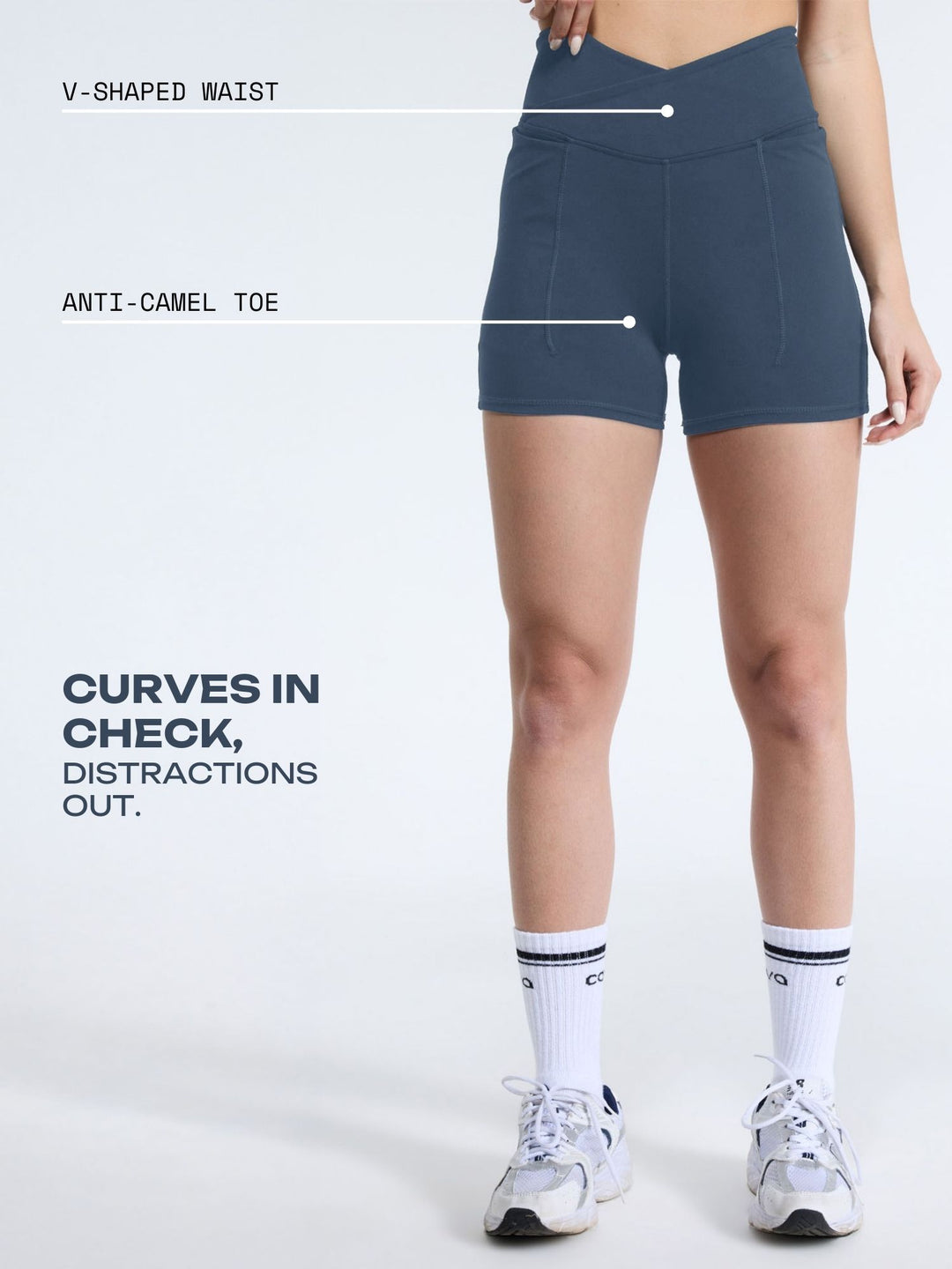 Steel Blue Hourglass Booty Shorts