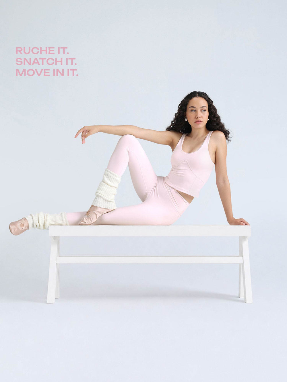 Blush Ruched Snug Leggings