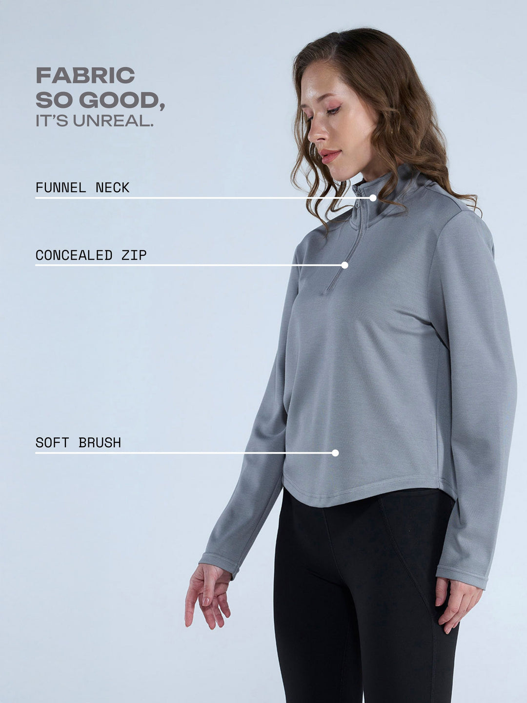 Grey Adaptive Quarter Zip