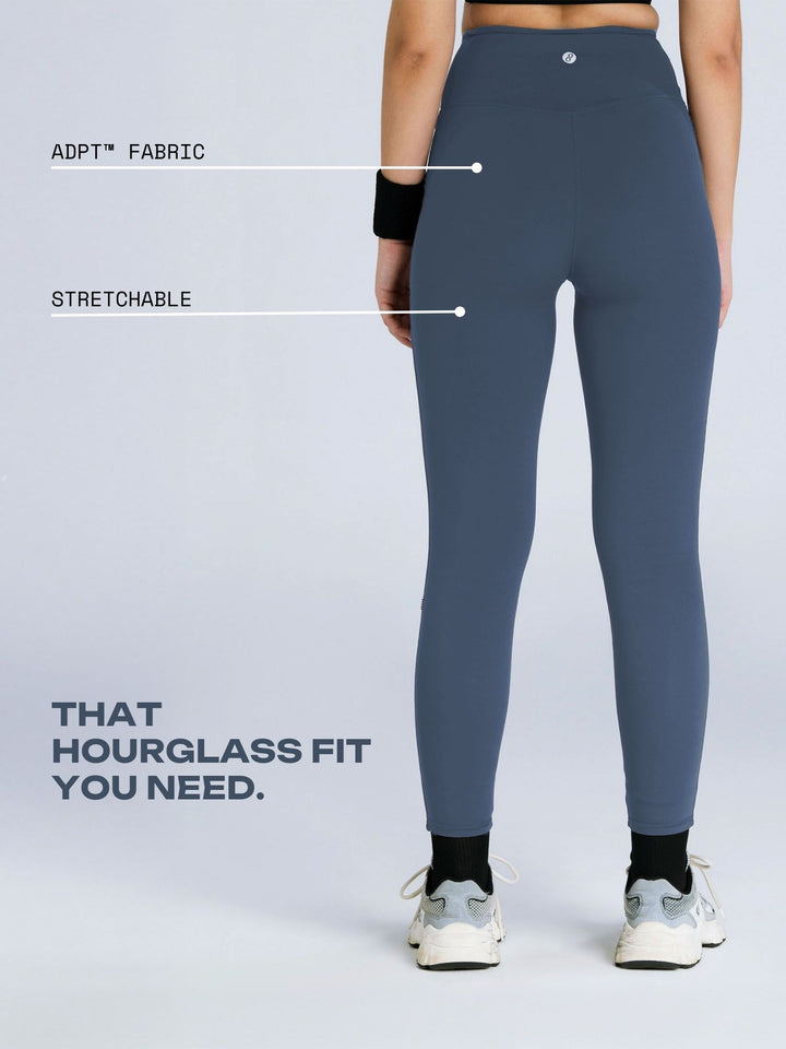 Steel Blue Hourglass Snug Leggings