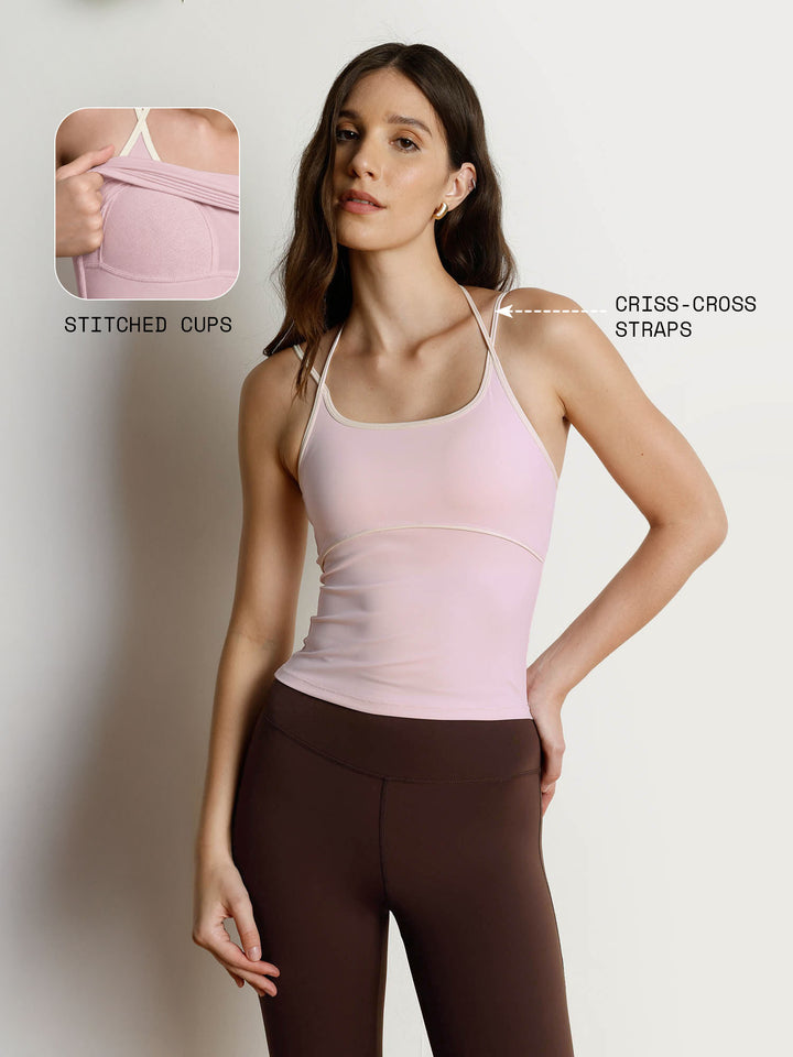 Blush Retro Halterneck Tank