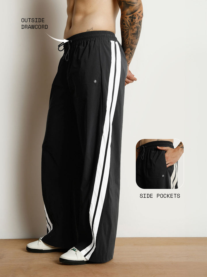 Black Drift Wide Leg Tracks - Men