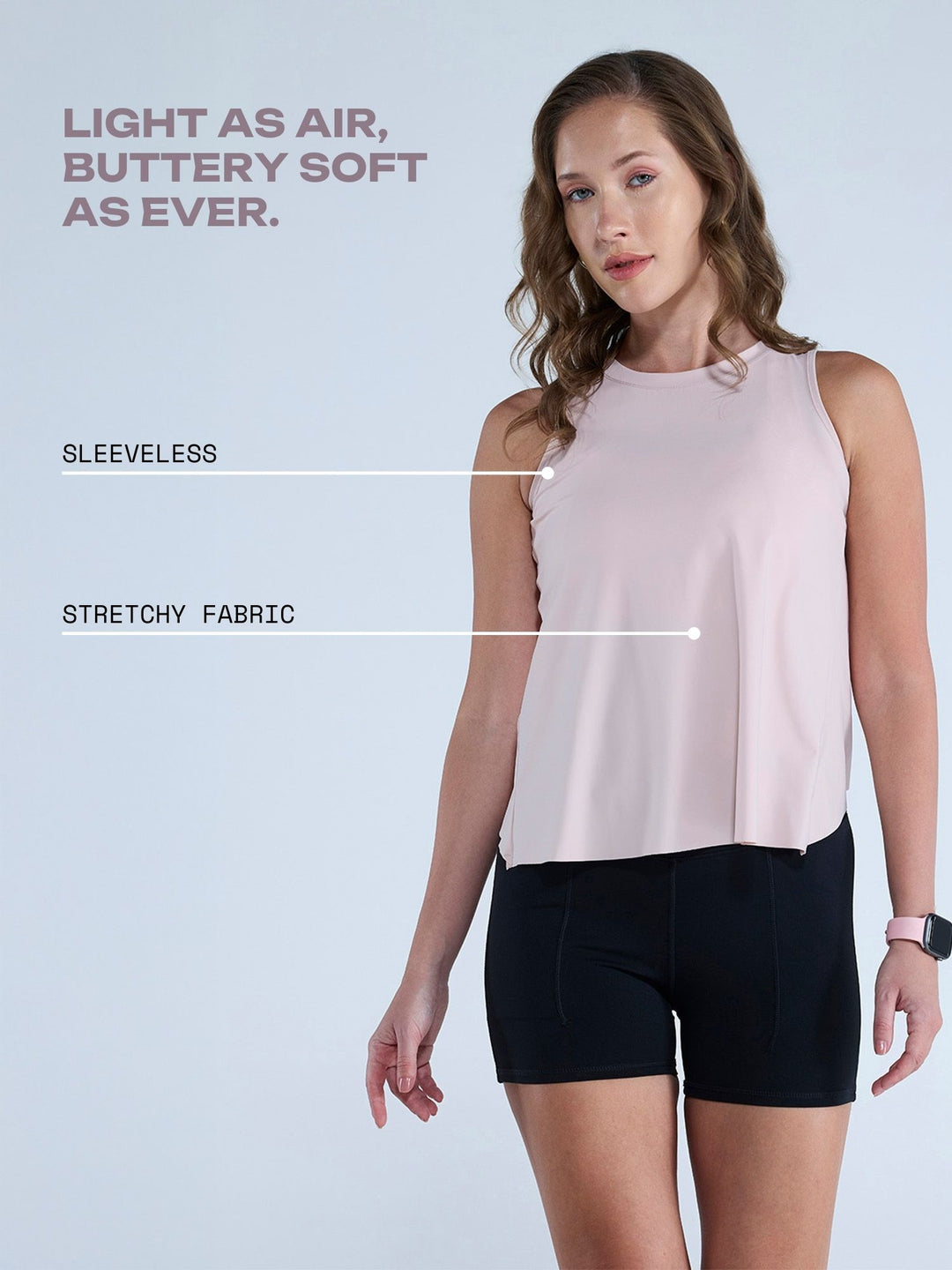 Blush Overlap Tank