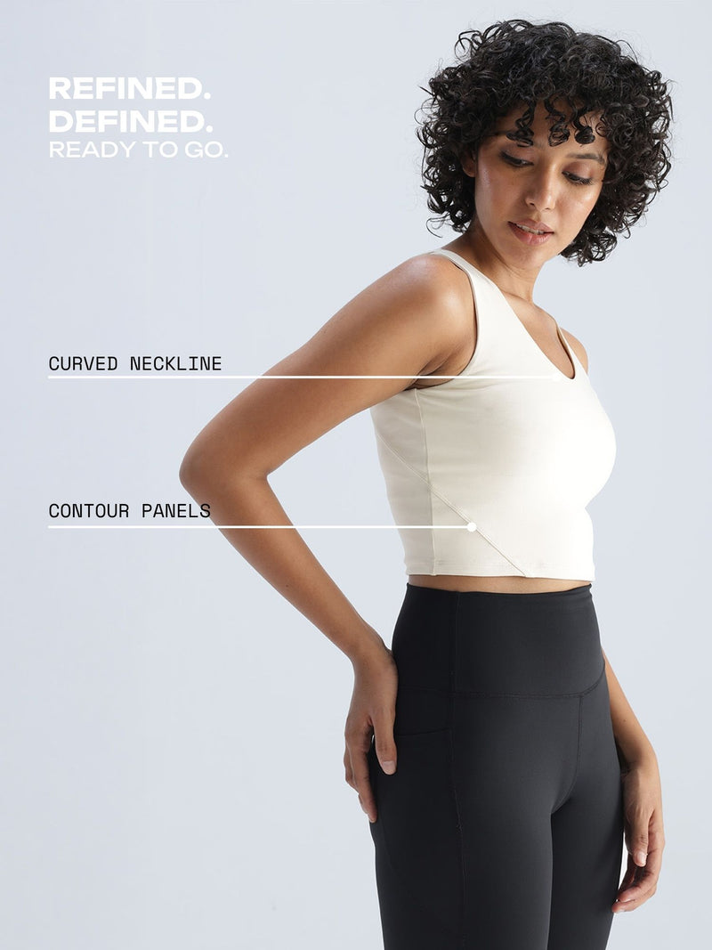 Ivory Refine Crop Tank