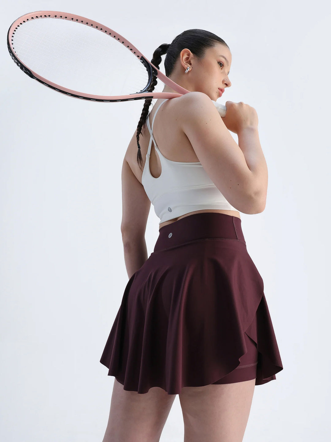 Wine Swirl Tennis Skorts - Longer