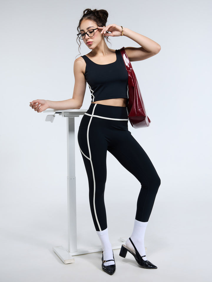 Aerial Contrast Crop Tank - Pack of 2