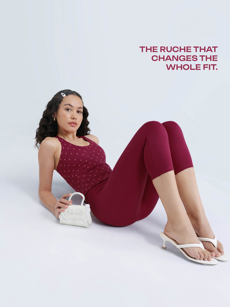 Berry Ruched Capri