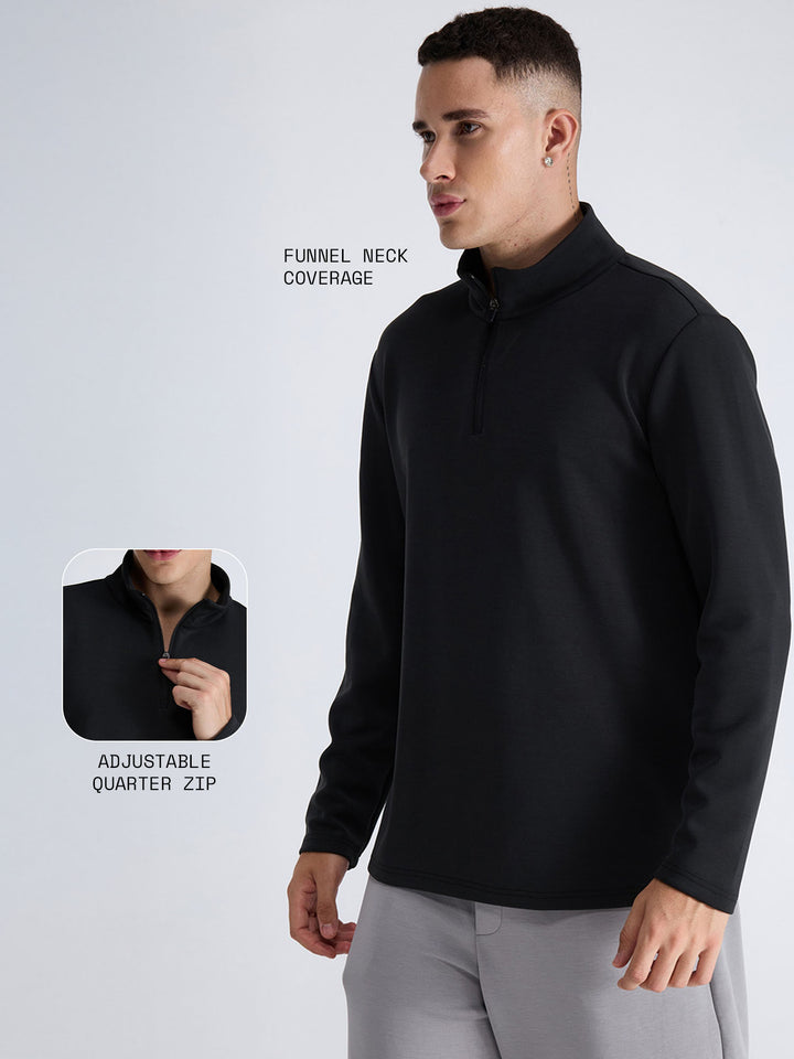 Black Mello Quarter Zip