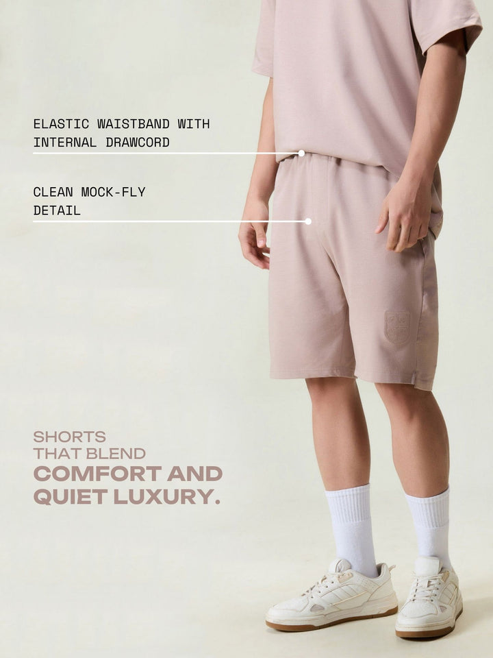 Dusty Pink Cotton Leisure Shorts