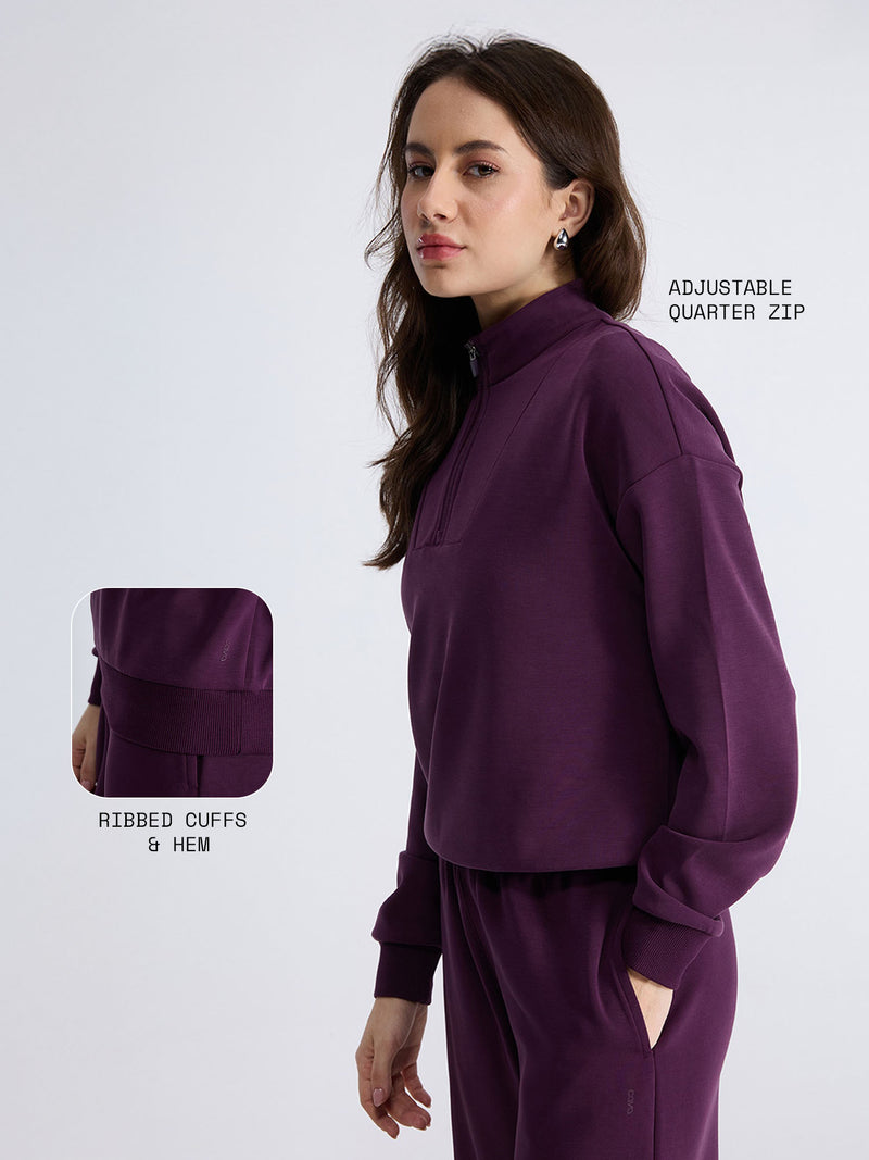 Grape Mello Q-Zip Sweatshirt