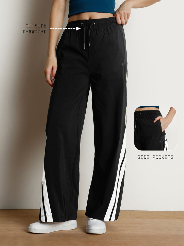 Black Drift Wide Leg Tracks - Women