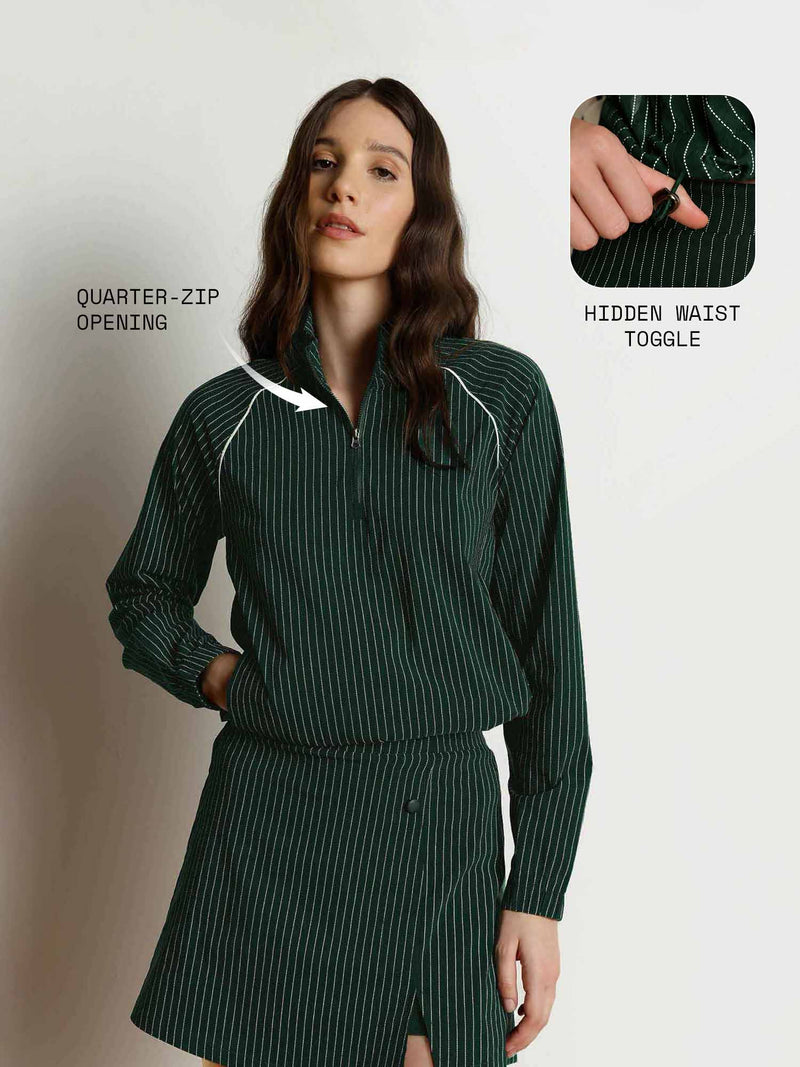 Pine Stripe Rally Quarter Zip Jacket