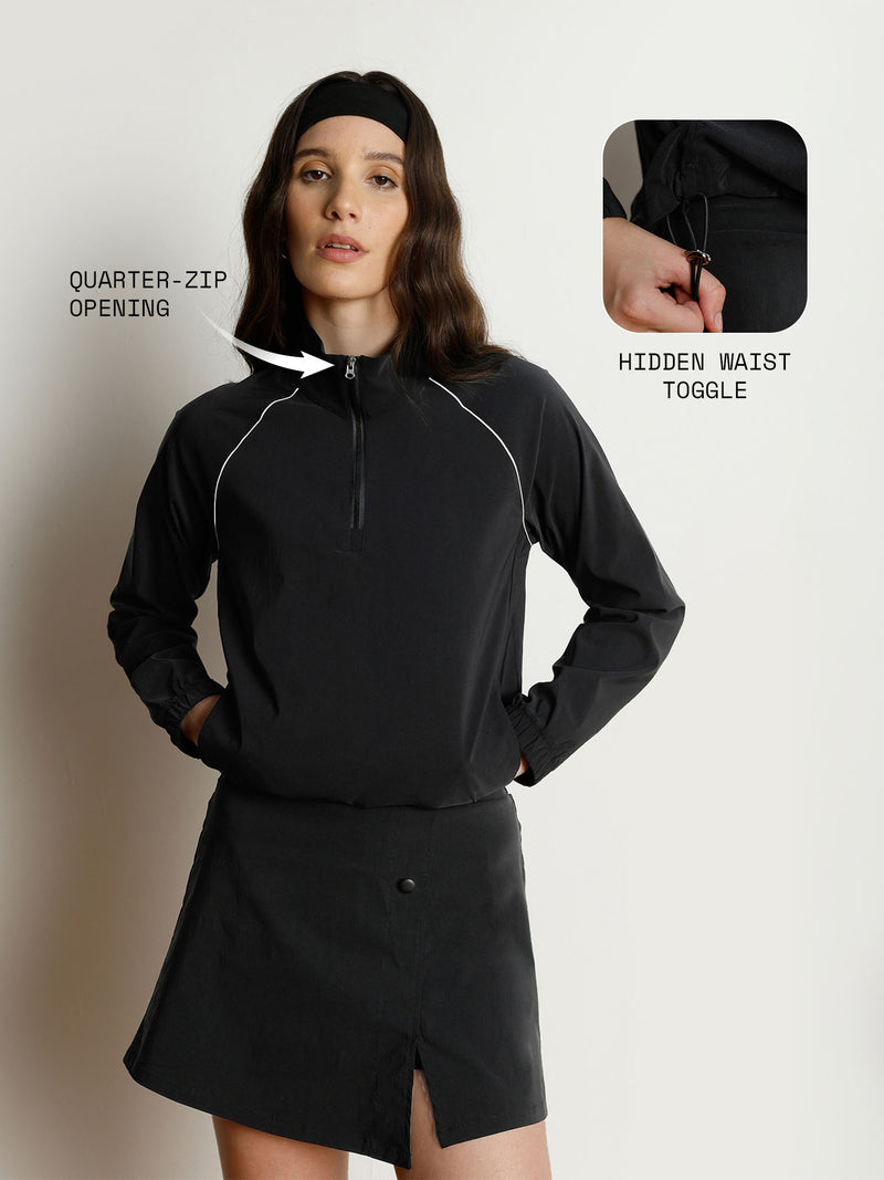 Black Rally Quarter Zip Jacket
