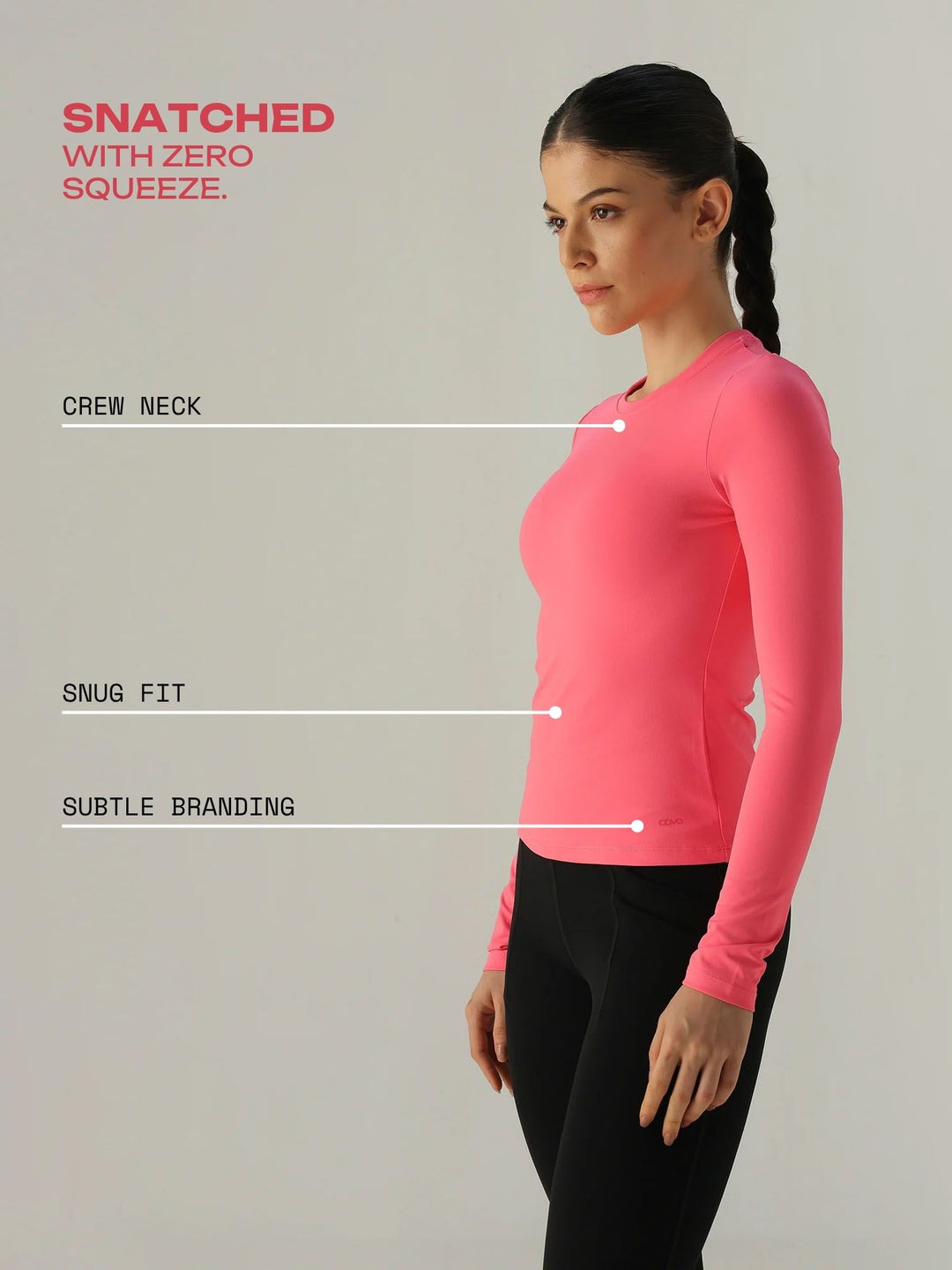 Coral Sculpt Crew Top