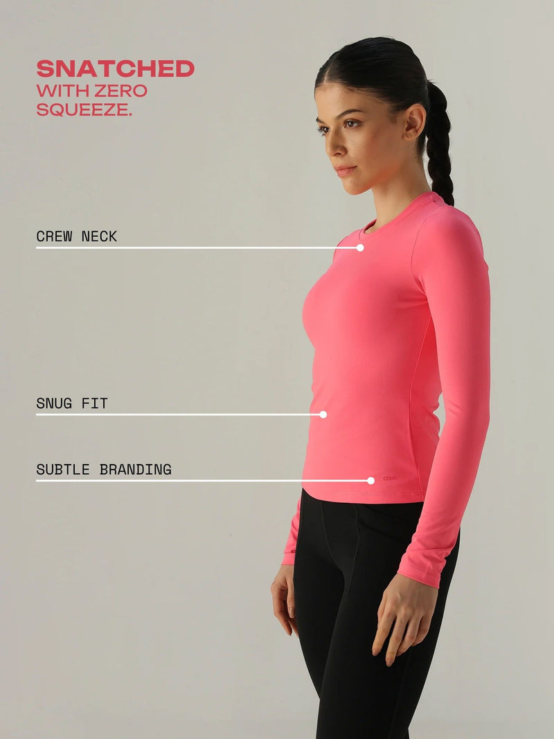 Coral Sculpt Crew Top
