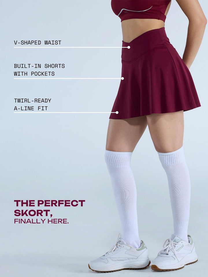 Cherry Hourglass Swirl Skorts