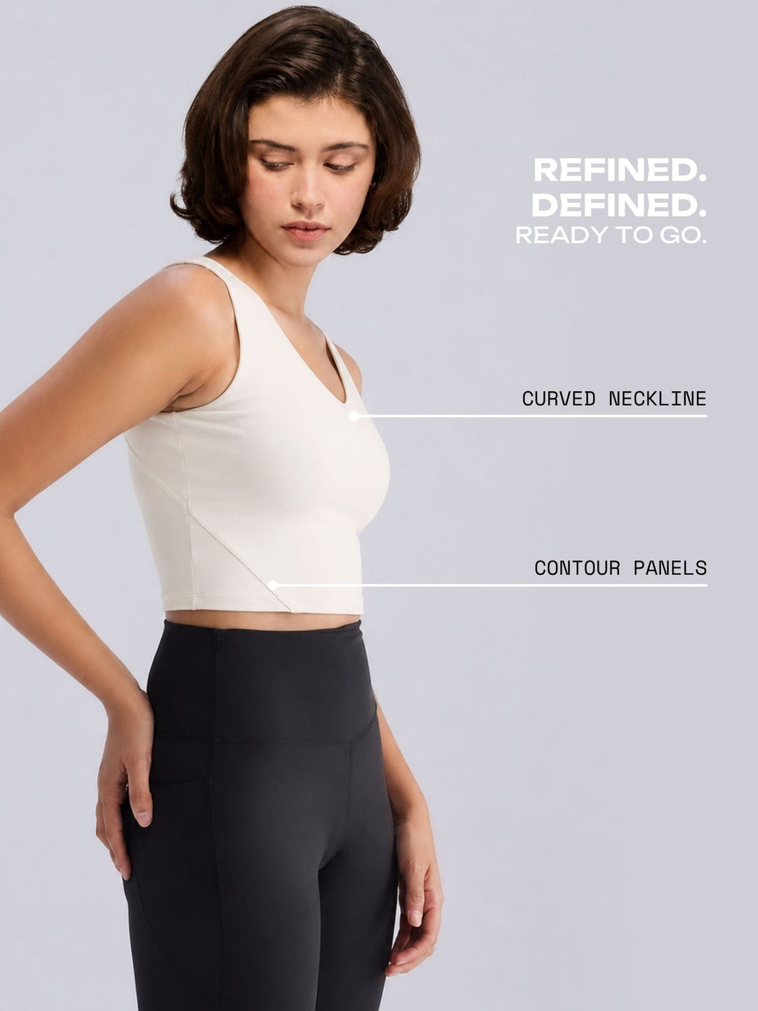 Ivory Refine Crop Tank