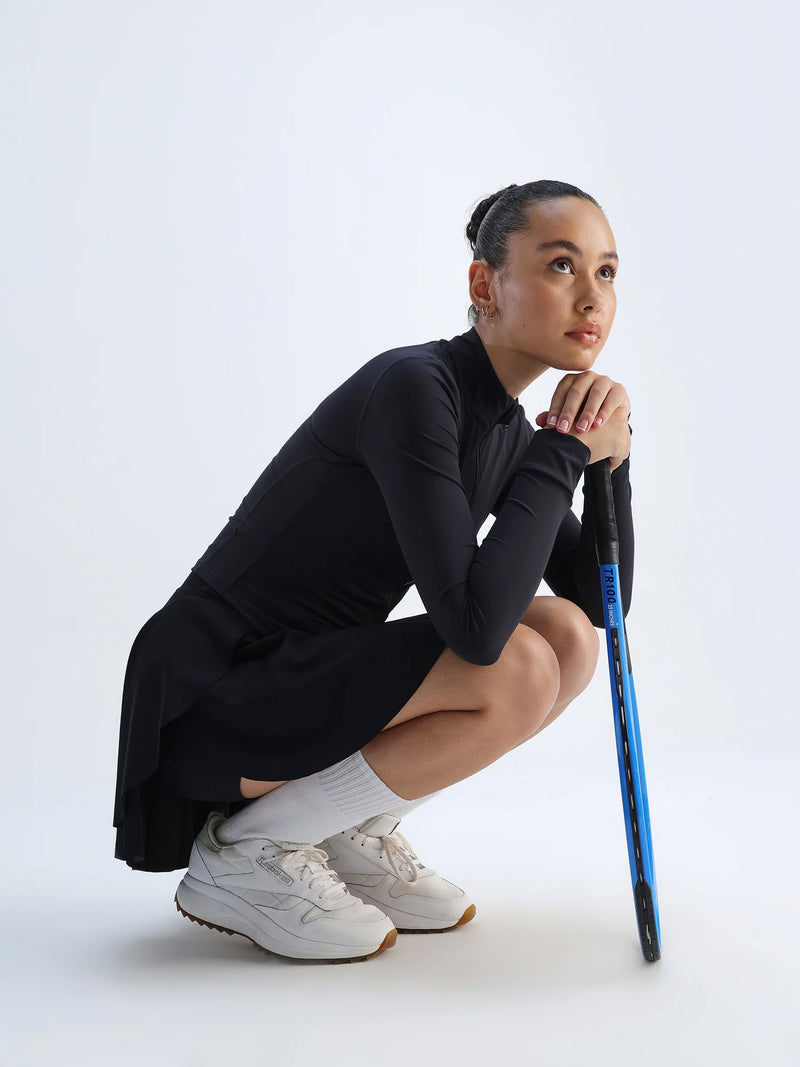 Black Swirl Tennis Skorts - Longer