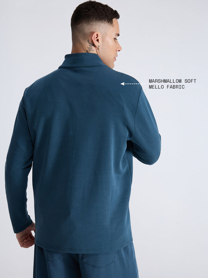 Petrol Blue Mello Quarter Zip