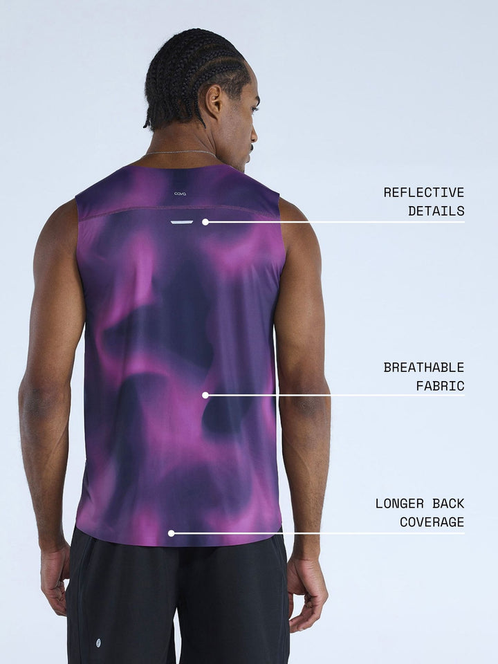 Purple Fluid Ozone Sleeveless Tank