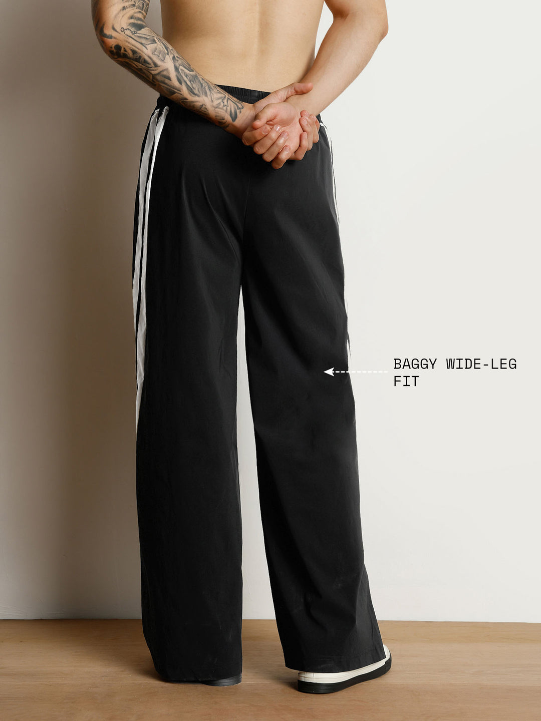 Black Drift Wide Leg Tracks - Men